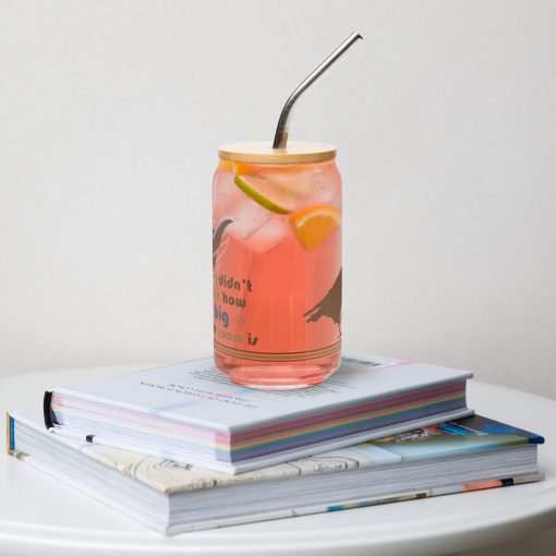 I Didn't Ask Can Glass with Lid and Straw - immagine 4