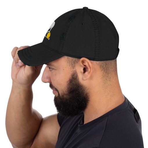 Raven Logo Distressed Dad Hat - Image 3