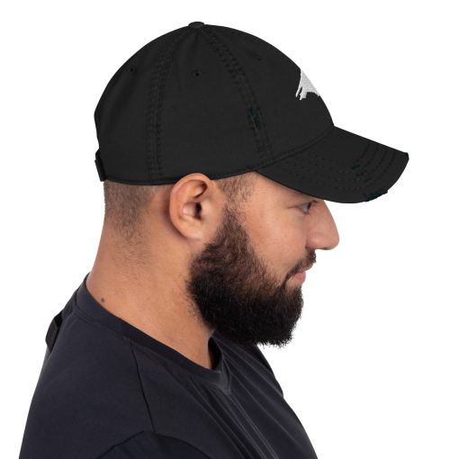 Raven Logo Distressed Dad Hat - Image 4