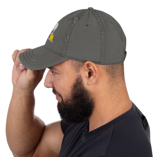 Raven Logo Distressed Dad Hat - Image 11