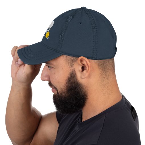 Raven Logo Distressed Dad Hat - Image 7