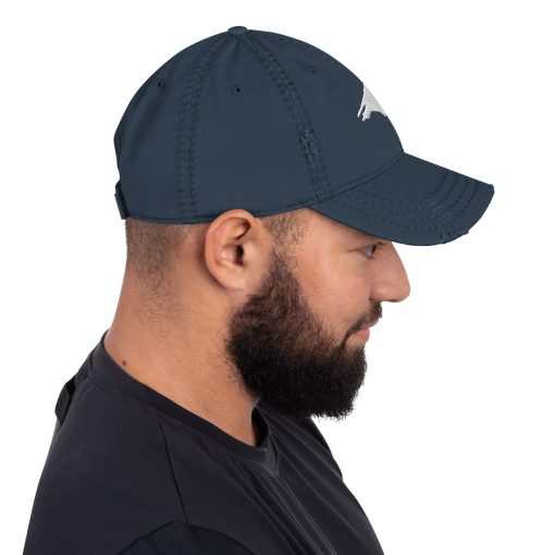 Raven Logo Distressed Dad Hat - Image 8