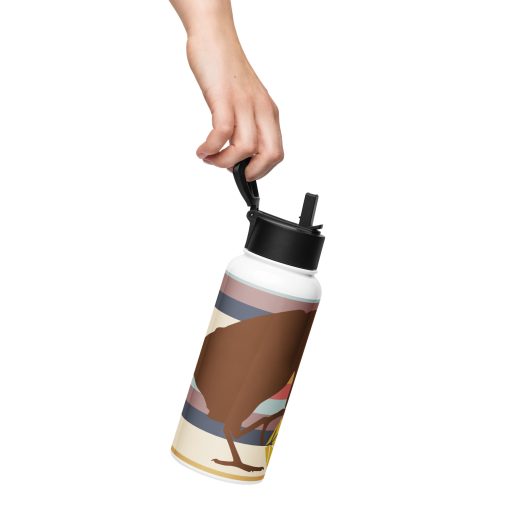 Brown Raven Striped Large Water Bottle - Image 2