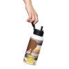 Brown Raven Striped Large Water Bottle