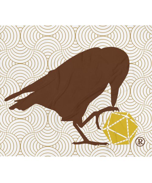 Brown Raven Art Deco Fleece Throw