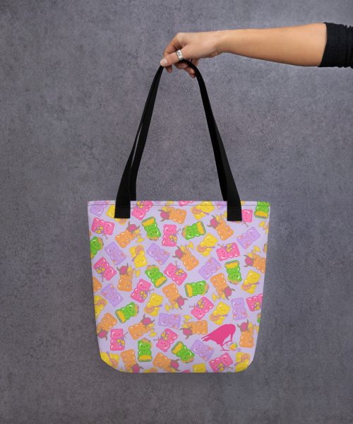Magic and Mystery Bag o' Bears Purple Tote