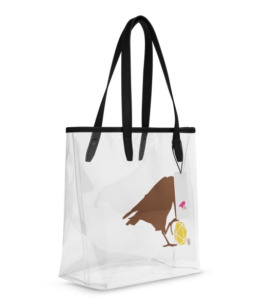 Brown Raven Clear Tote