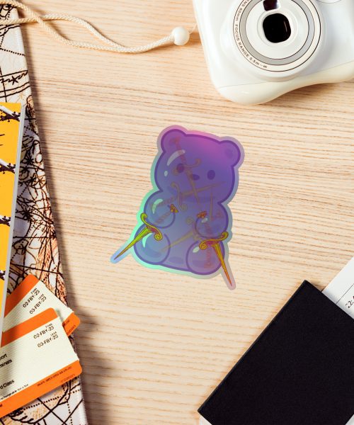 Adventure Bear Holographic Sticker
