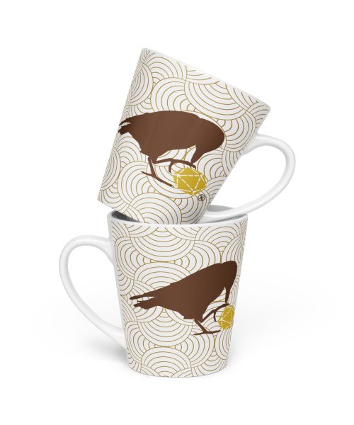Brown Raven Art Deco Latte Mug
