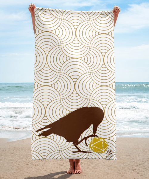 Brown Raven Art Deco Towel
