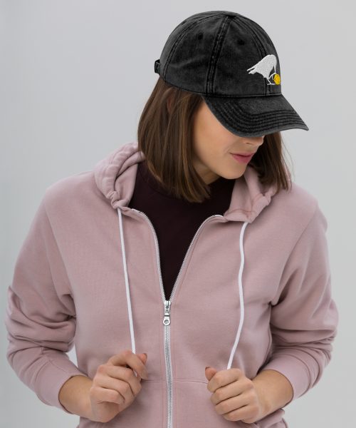 White Raven Vintage Cotton Twill Cap