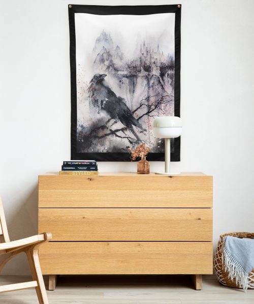 Grim Raven Indoor Wall Tapestry
