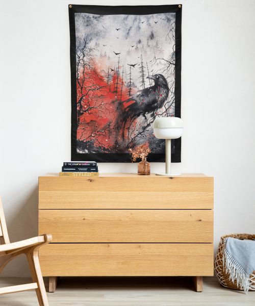 Dread Raven Indoor Wall Tapestry