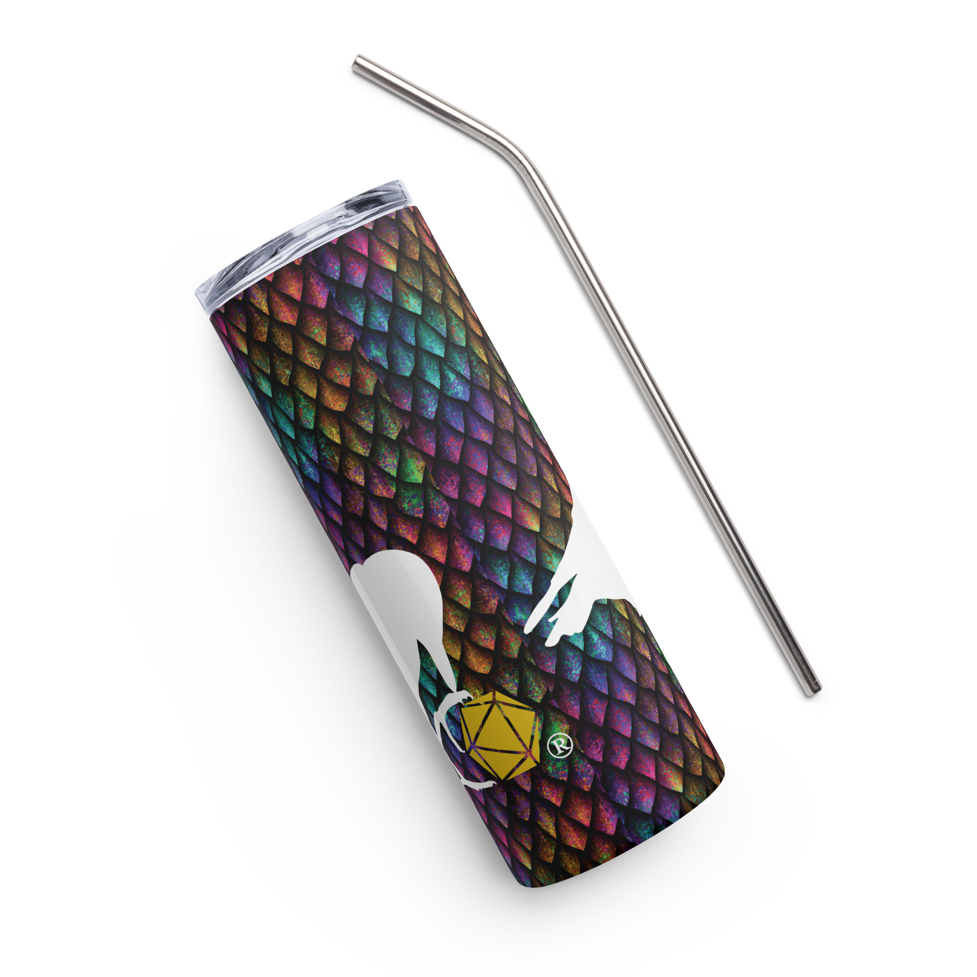 Rainbow Dragonscale Stainless Tumbler - Image 4