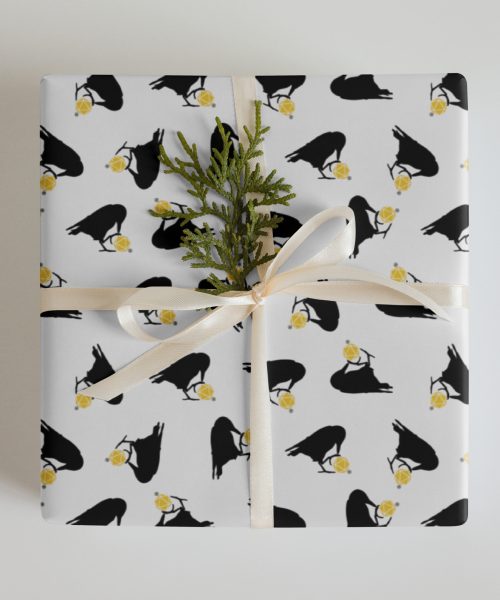 Black Raven Gift Wrap Sheets
