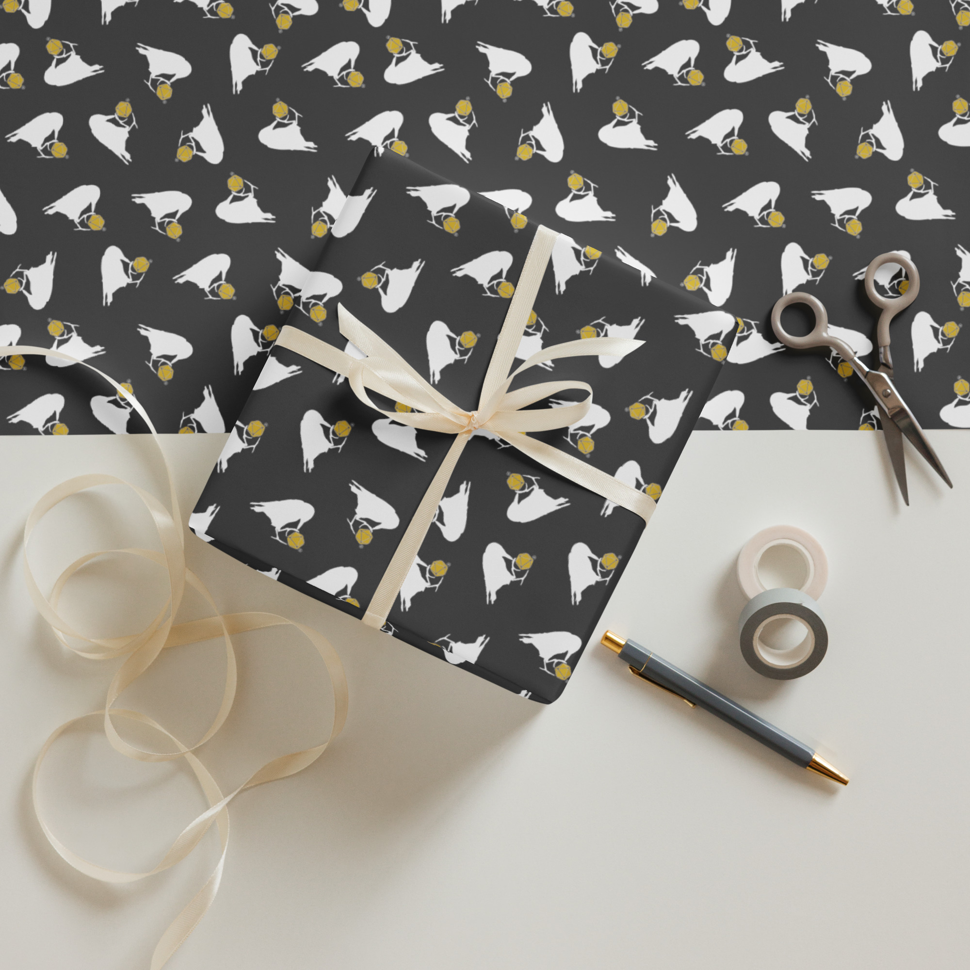 White Raven Gift Wrap Sheets - Image 2