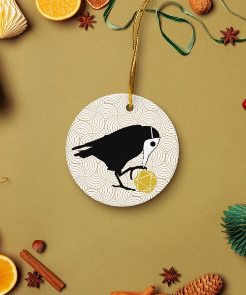 Plague Doctor Art Deco Ceramic Ornament