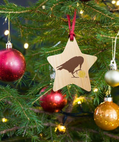 Neutral Raven Wooden Ornaments