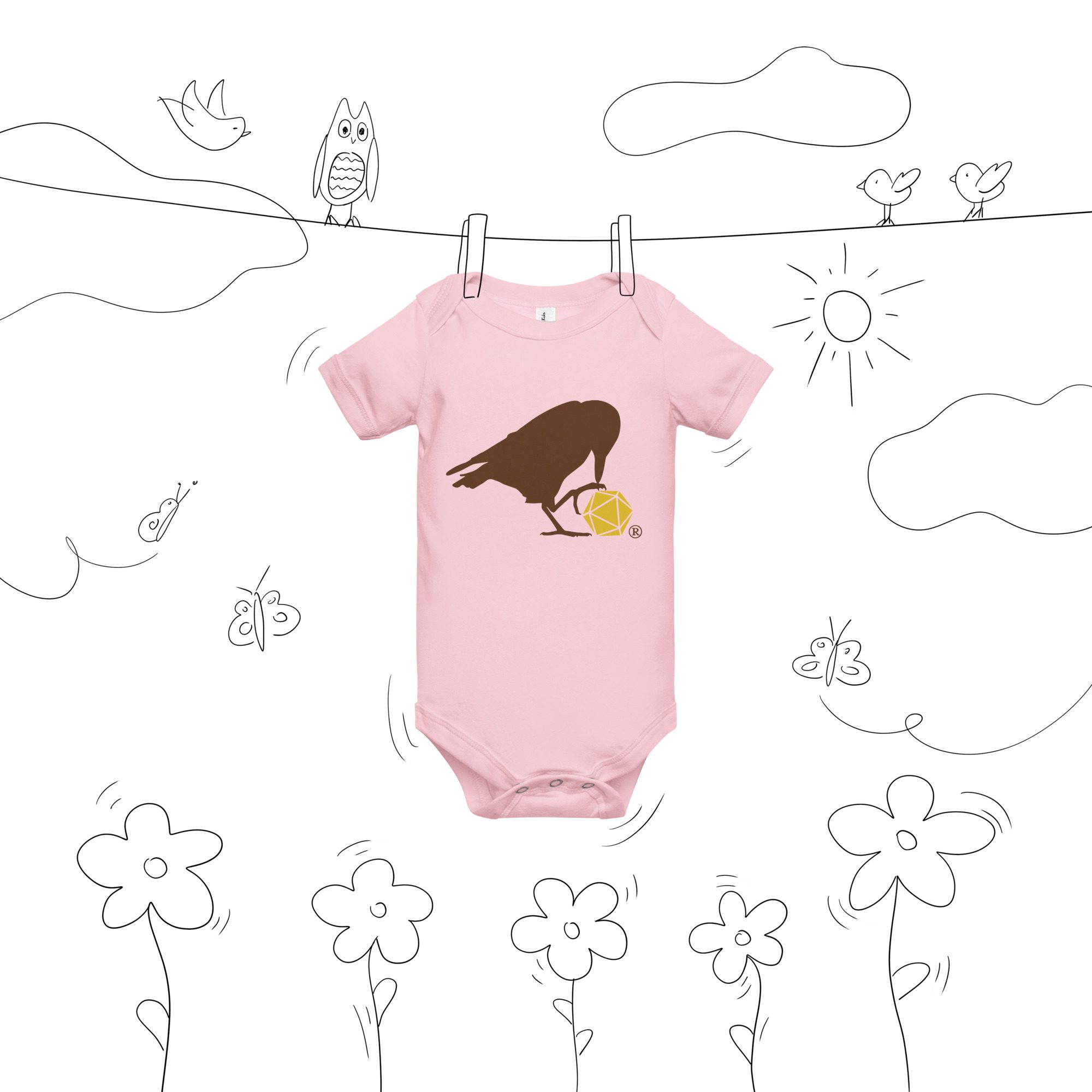 Brown Raven Logo Onesie