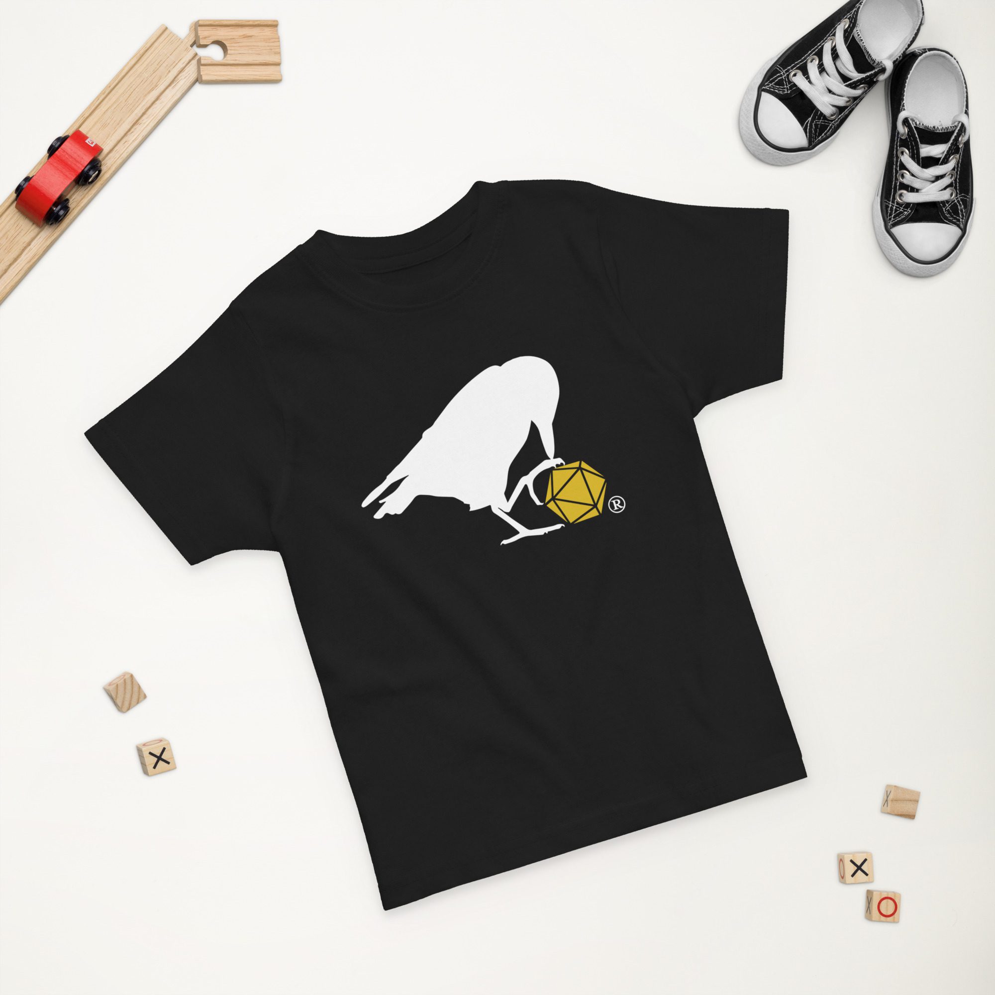 White Raven Logo Toddler Tee