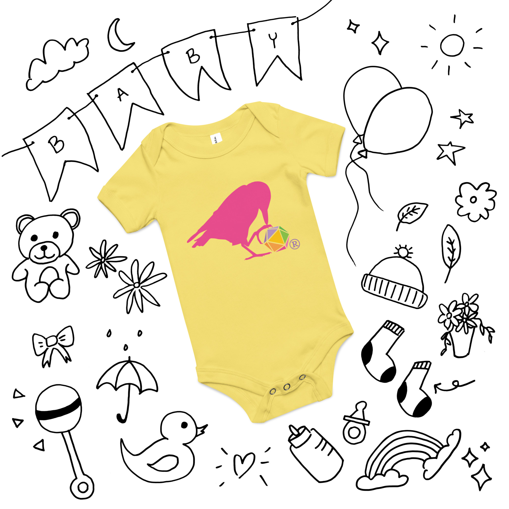 Pink Raven Logo Onesie - Image 6