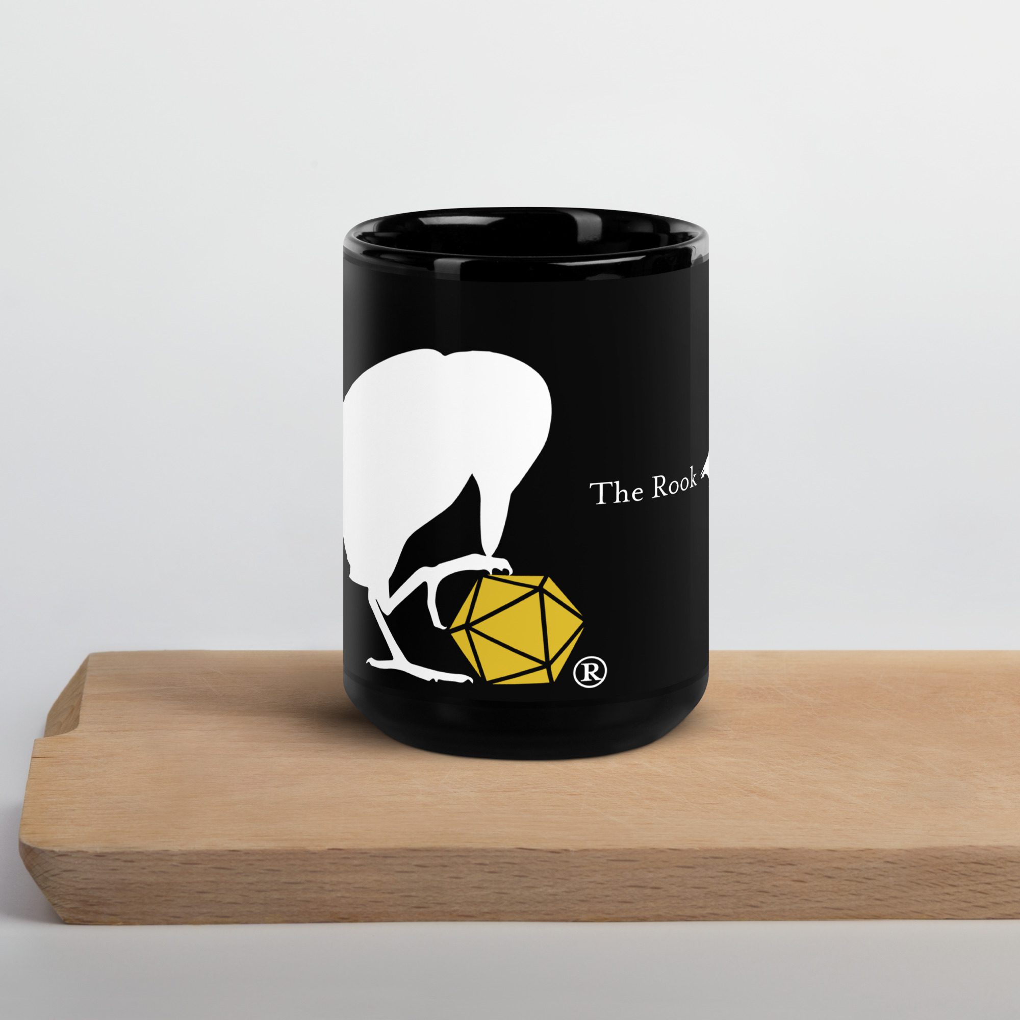 White Raven Black Mug