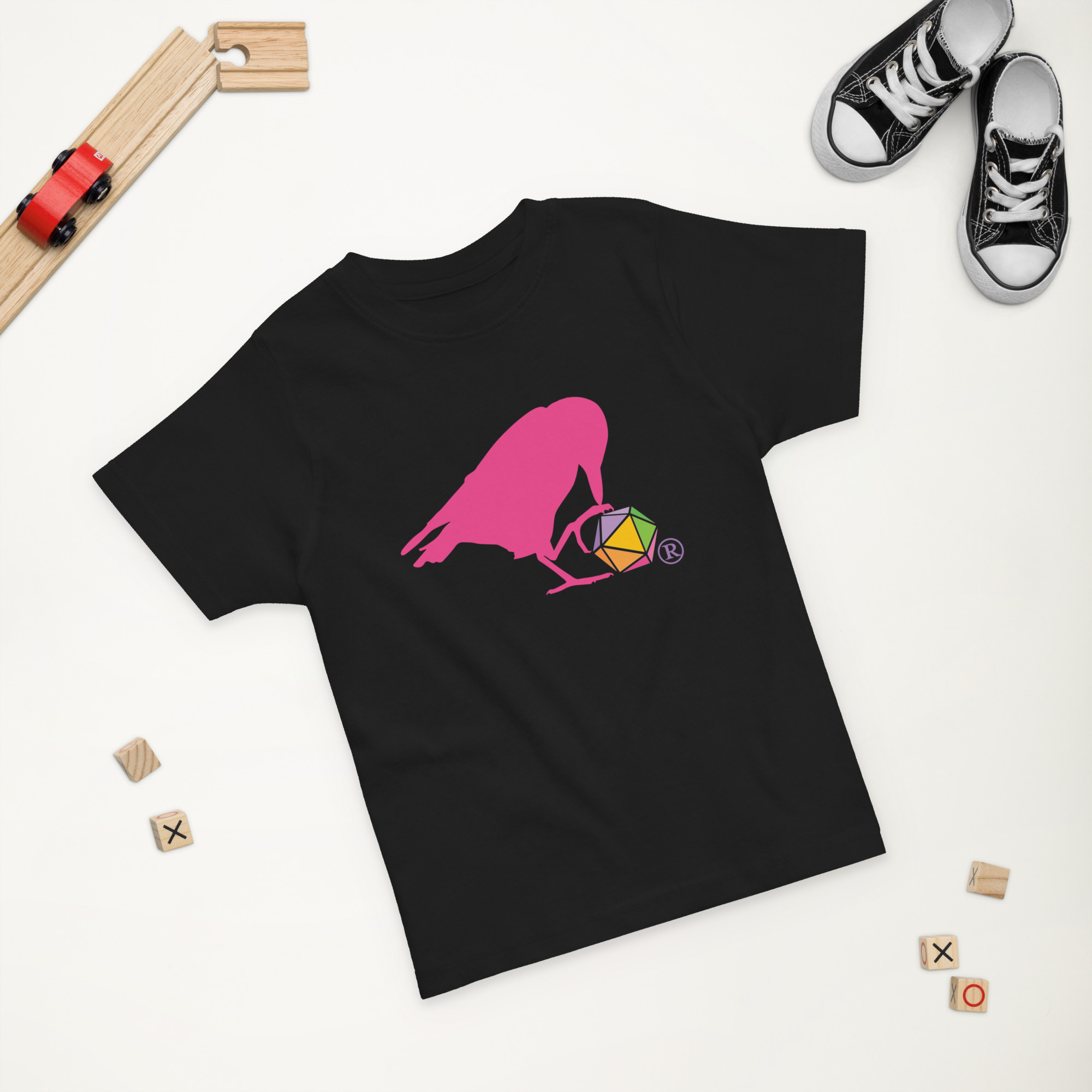 Pink Raven Logo Toddler Tee