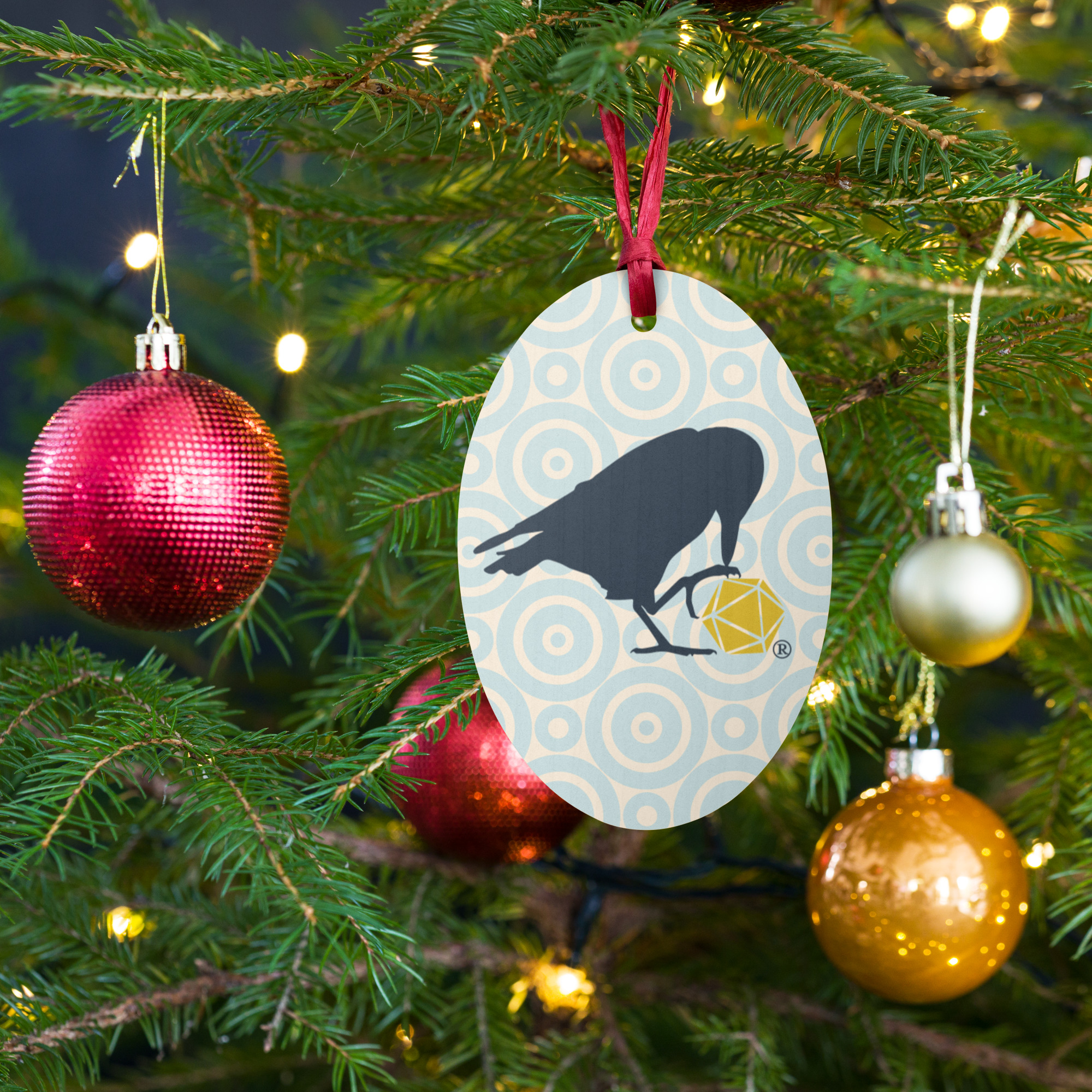 Raven Logo Wooden Ornaments - Image 2