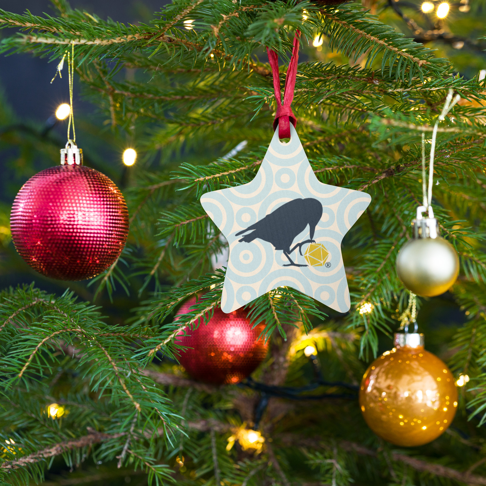 Raven Logo Wooden Ornaments