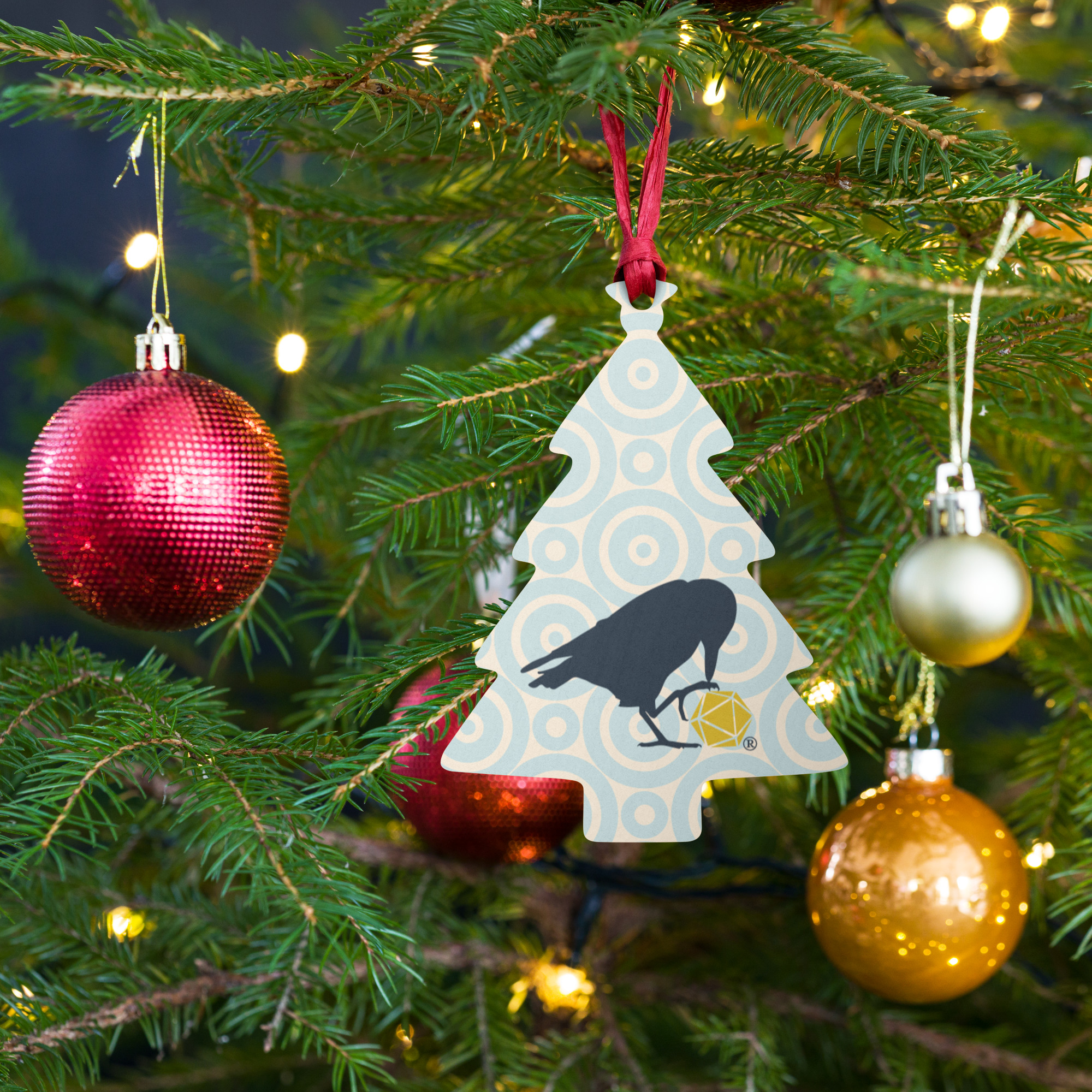 Raven Logo Wooden Ornaments - Image 3