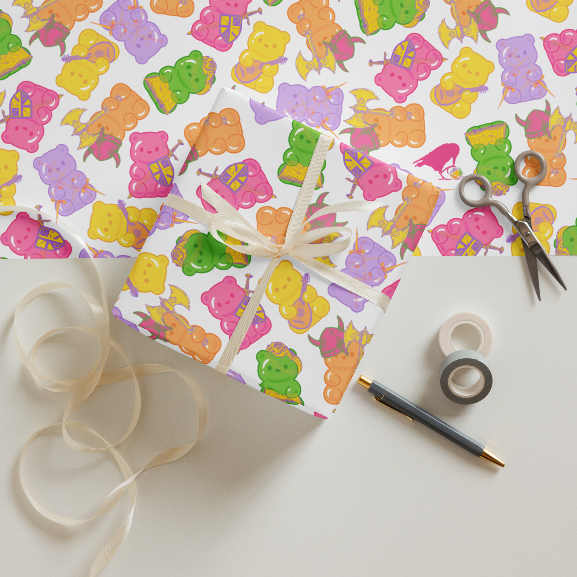 Bag o' Bears (Large Print) Gift Wrap Sheets