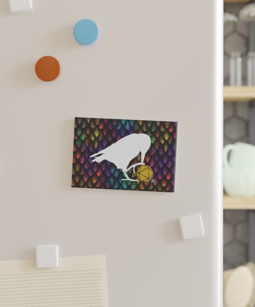 White Raven Dragonscale Wrap Magnet