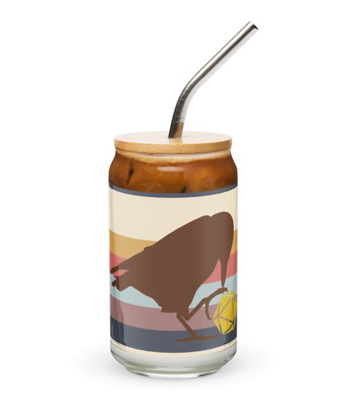 Raven Logo Can Glass
