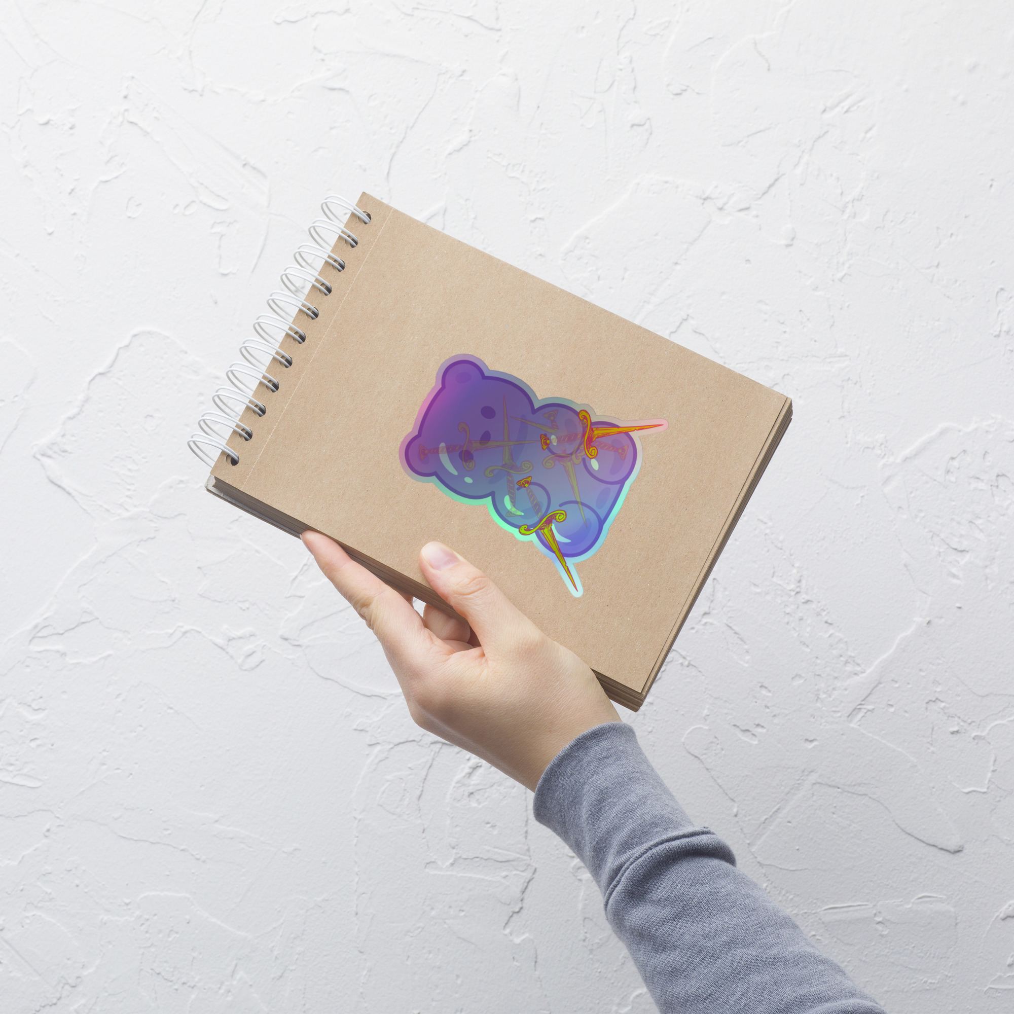Adventure Bear Holographic Sticker - Image 3