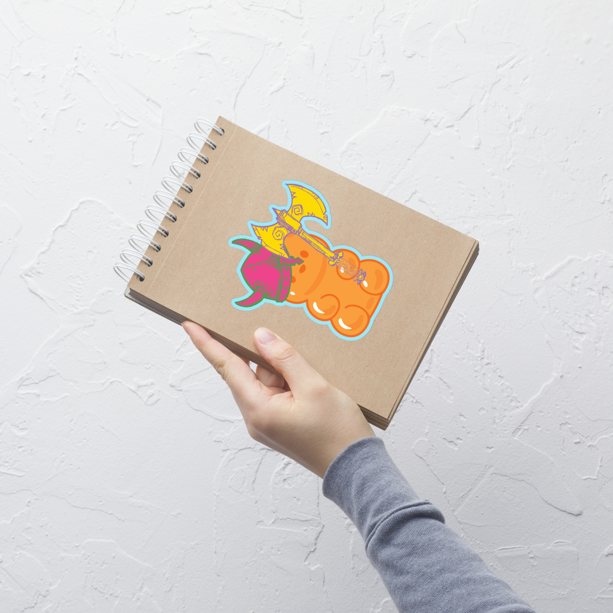 Adventure Bear Sticker with Contrasting Border - Image 12
