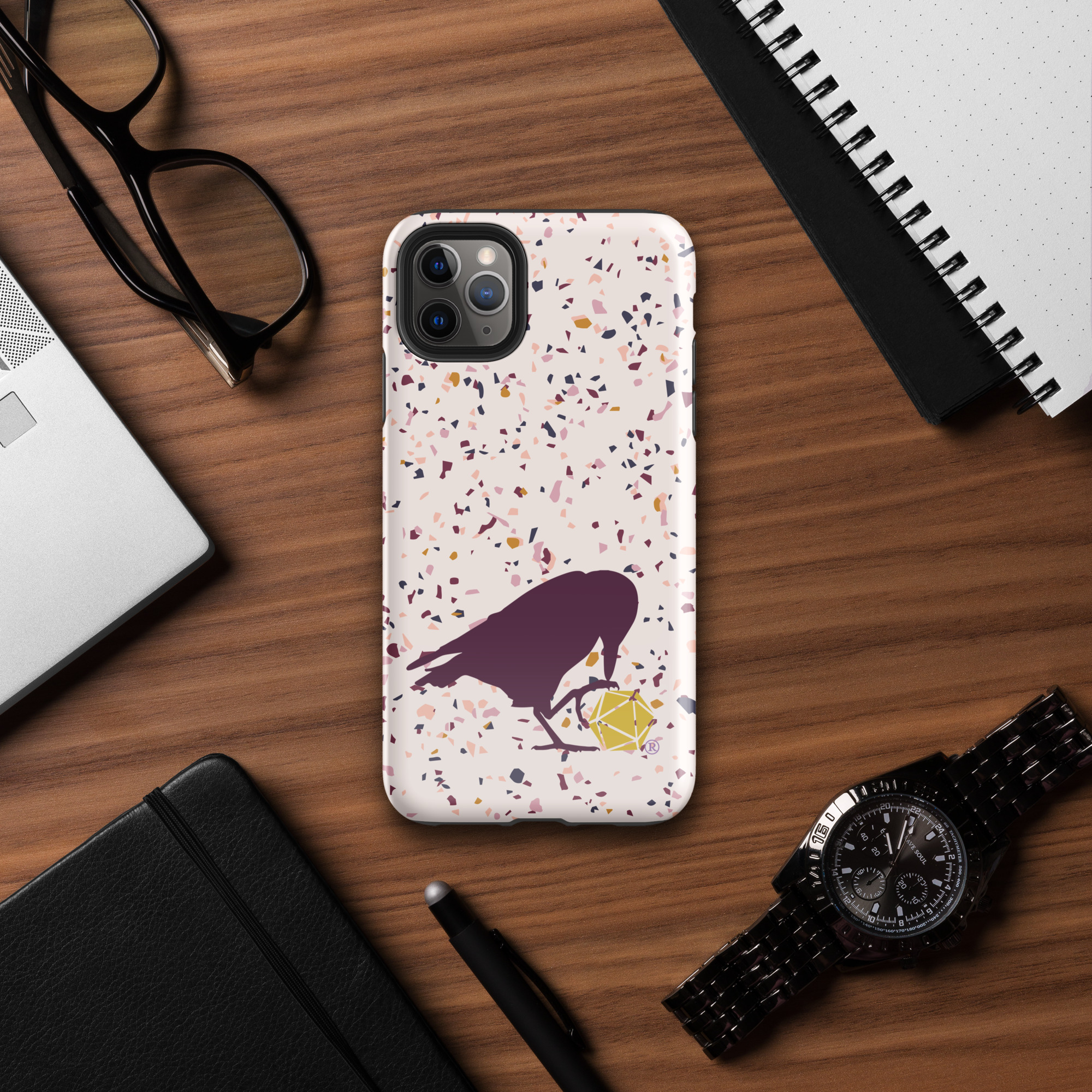Raven Logo Tough Phone Case for iPhone® - Image 3