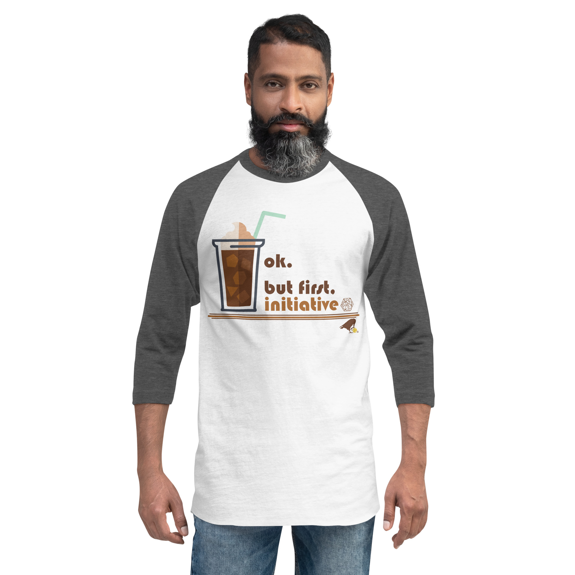 Roll Initiative 3/4 Sleeve Raglan Tee - Image 9