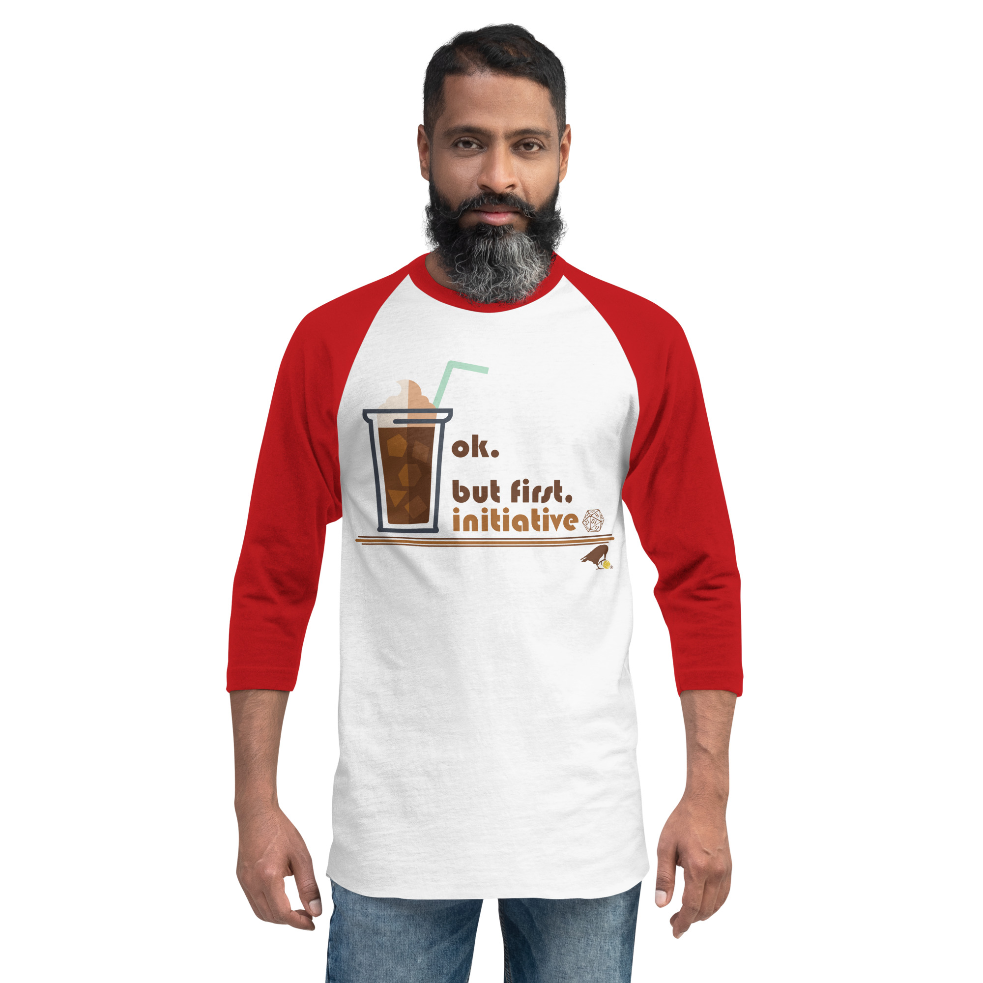Roll Initiative 3/4 Sleeve Raglan Tee - Image 7