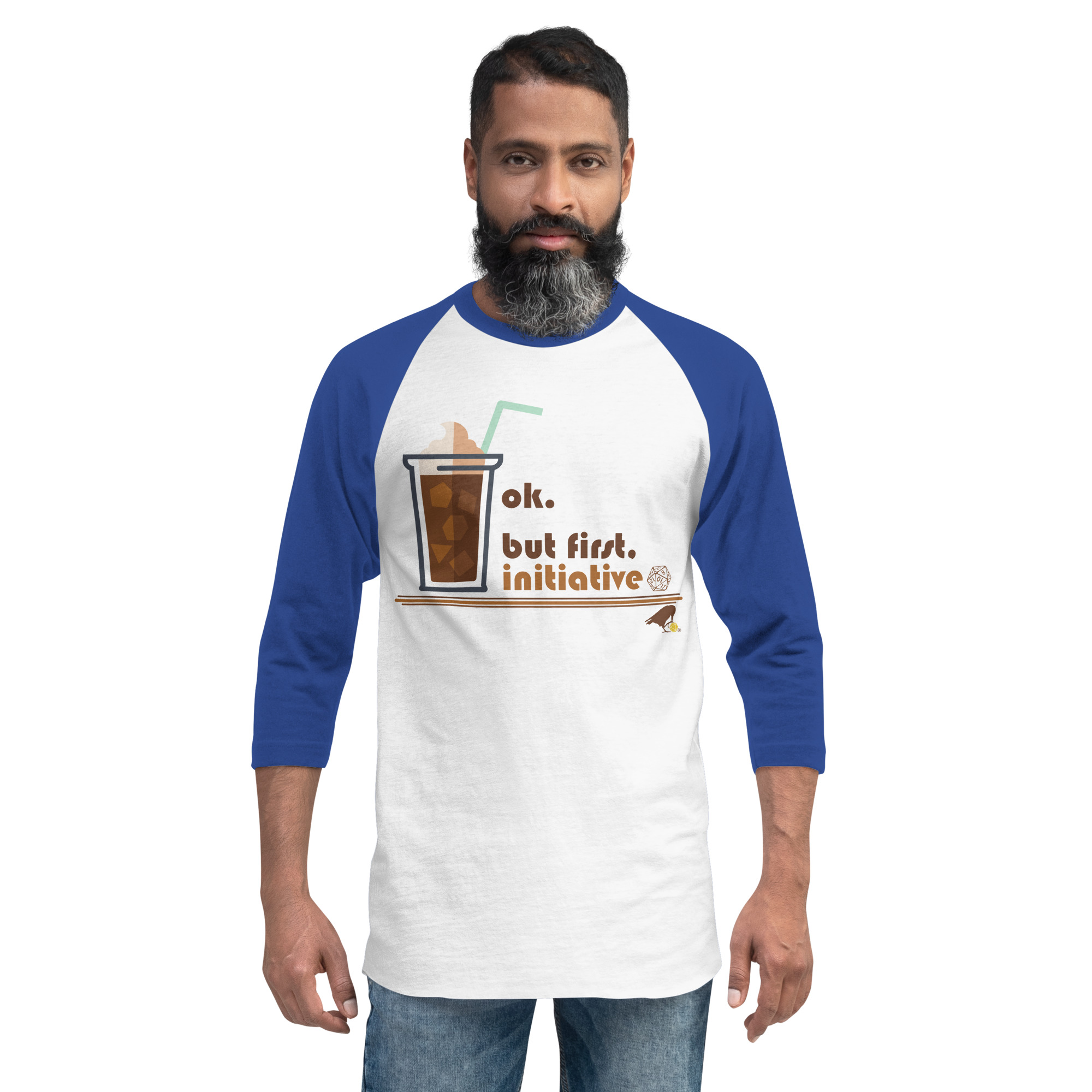 Roll Initiative 3/4 Sleeve Raglan Tee - Image 5