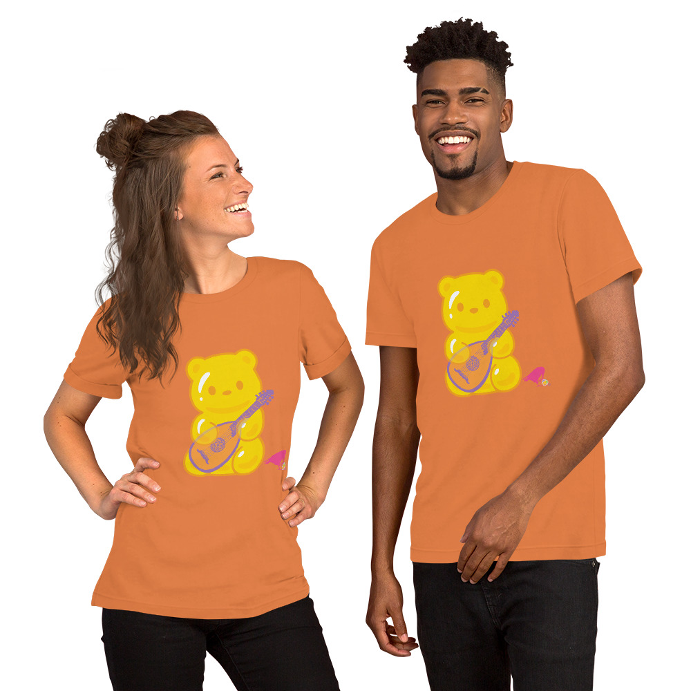 Yellow Adventure Bear Unisex Tee - Image 8