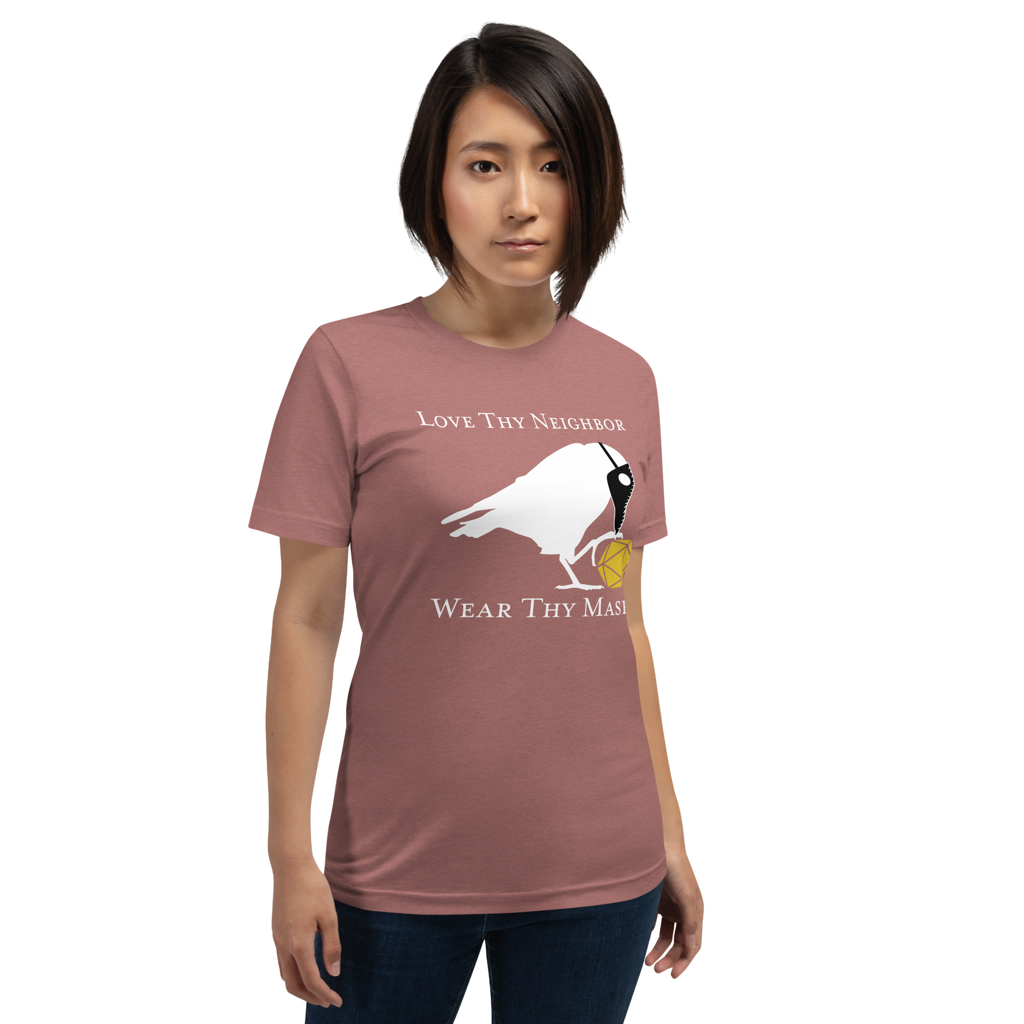 "Love Thy Neighbor" Plague Doctor Unisex Tee - Image 12