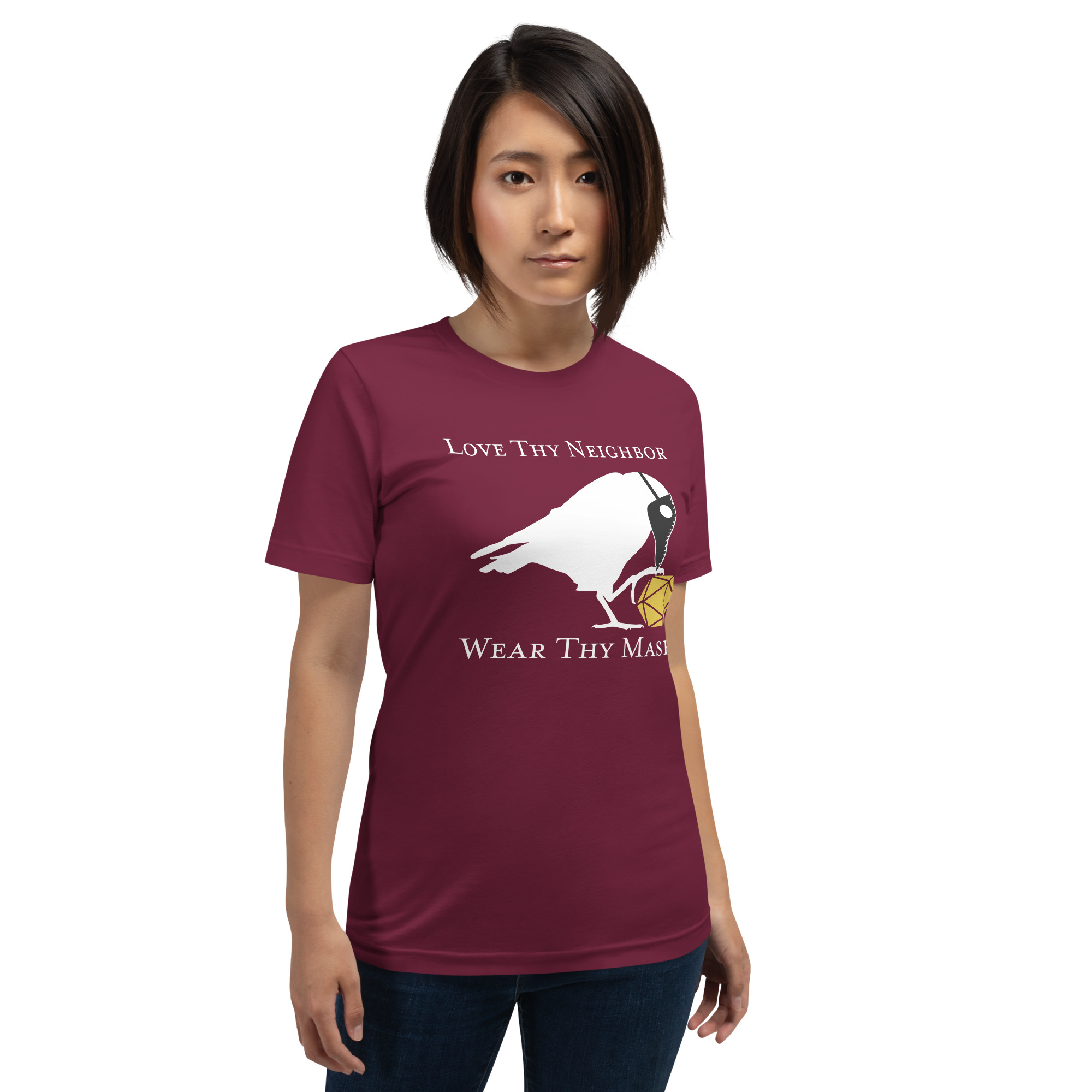 "Love Thy Neighbor" Plague Doctor Unisex Tee - Image 5