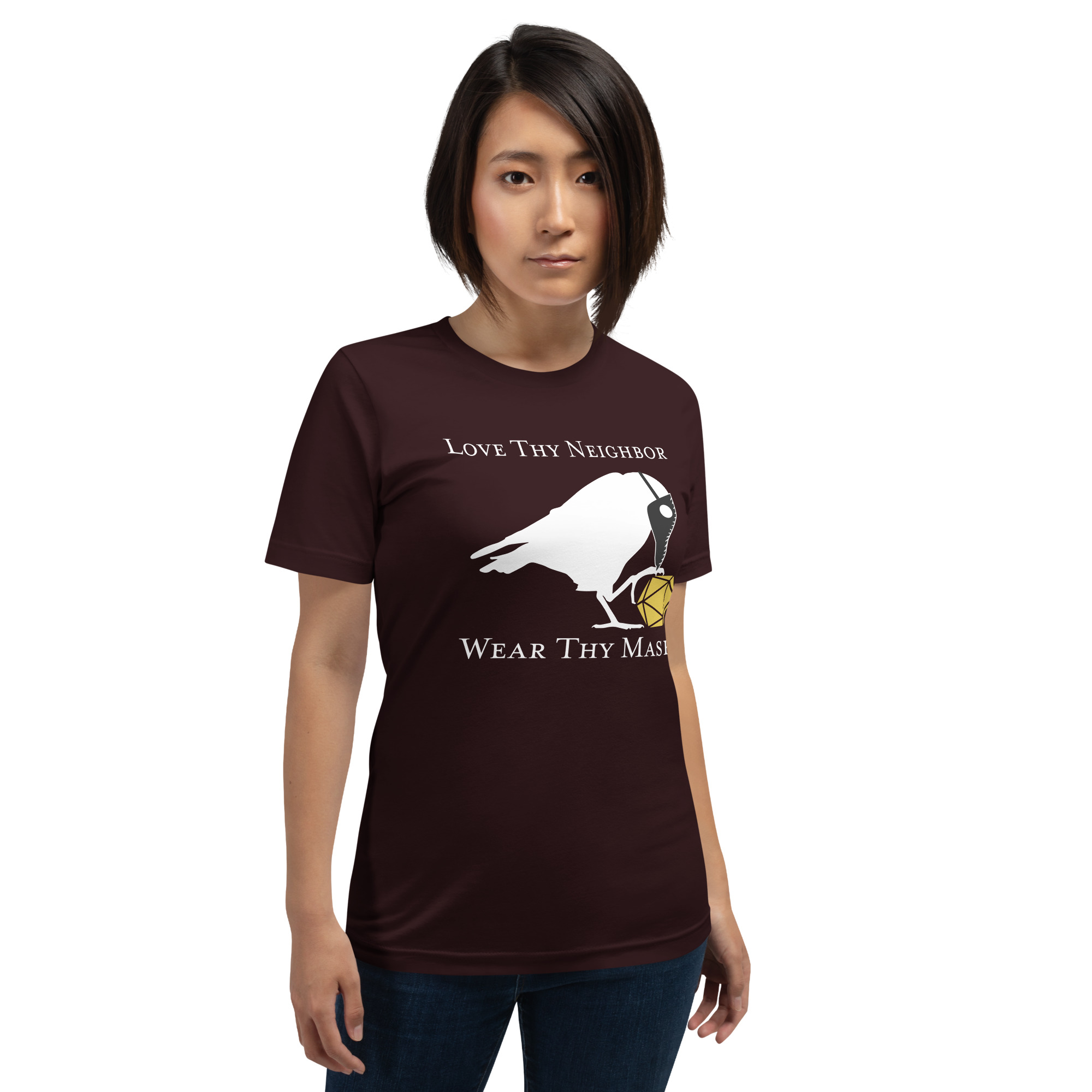 "Love Thy Neighbor" Plague Doctor Unisex Tee - Image 2