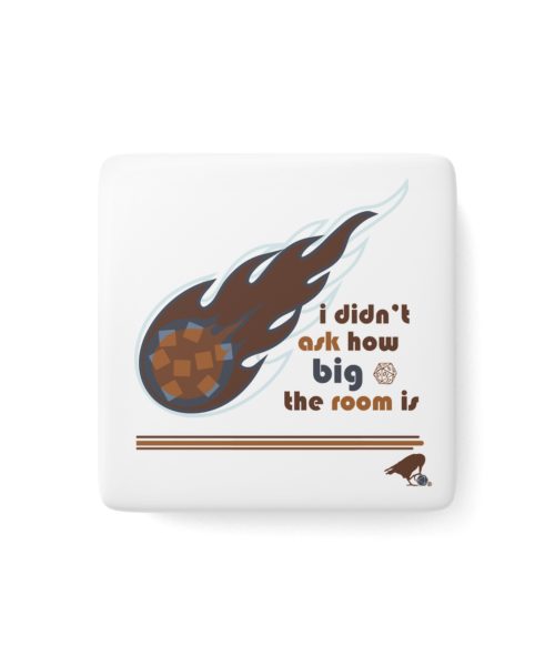 Fireball Porcelain Magnet (white)
