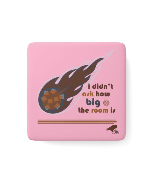 Fireball Porcelain Magnet (pink)