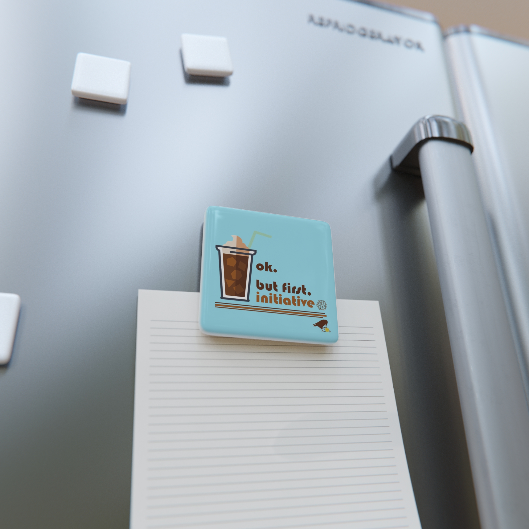 Roll Initiative Porcelain Magnet (blue) - Image 4