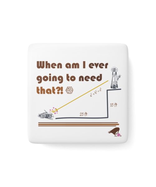 Pythagoras Porcelain Magnet (white)
