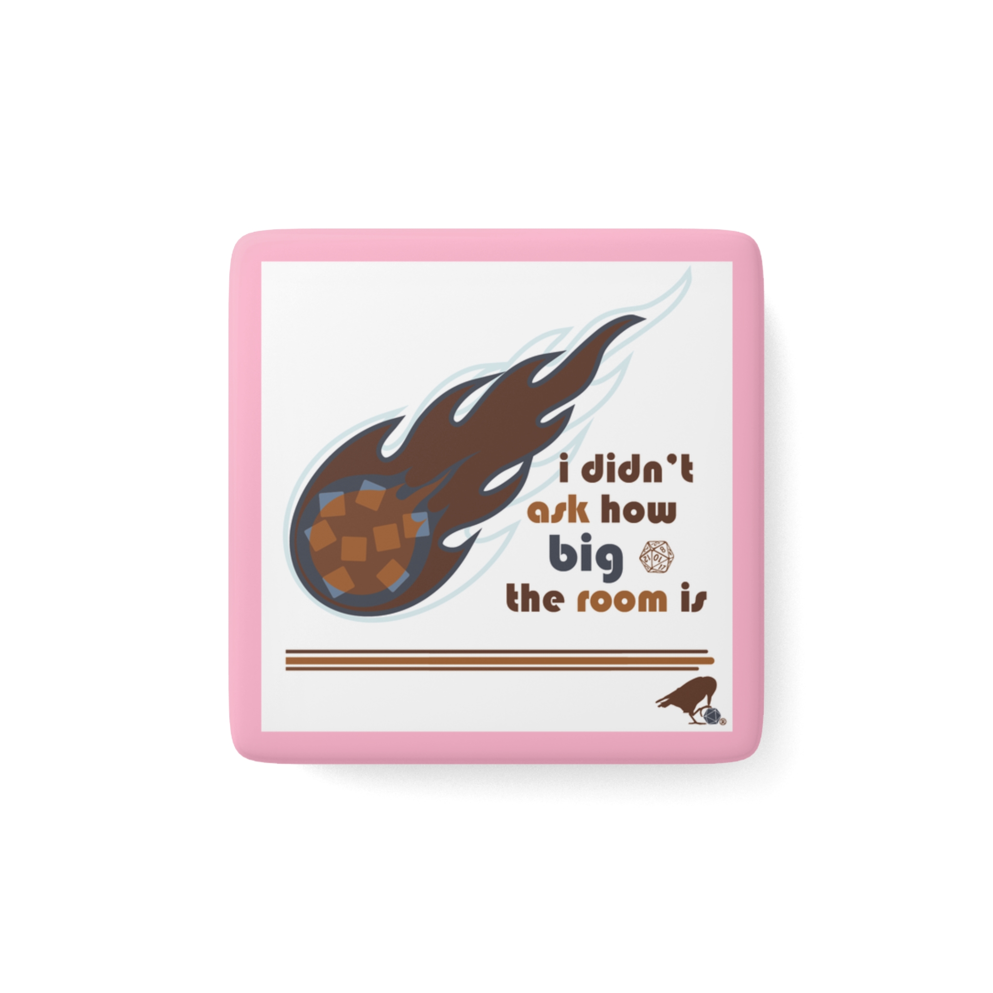 Fireball Porcelain Magnet (border)