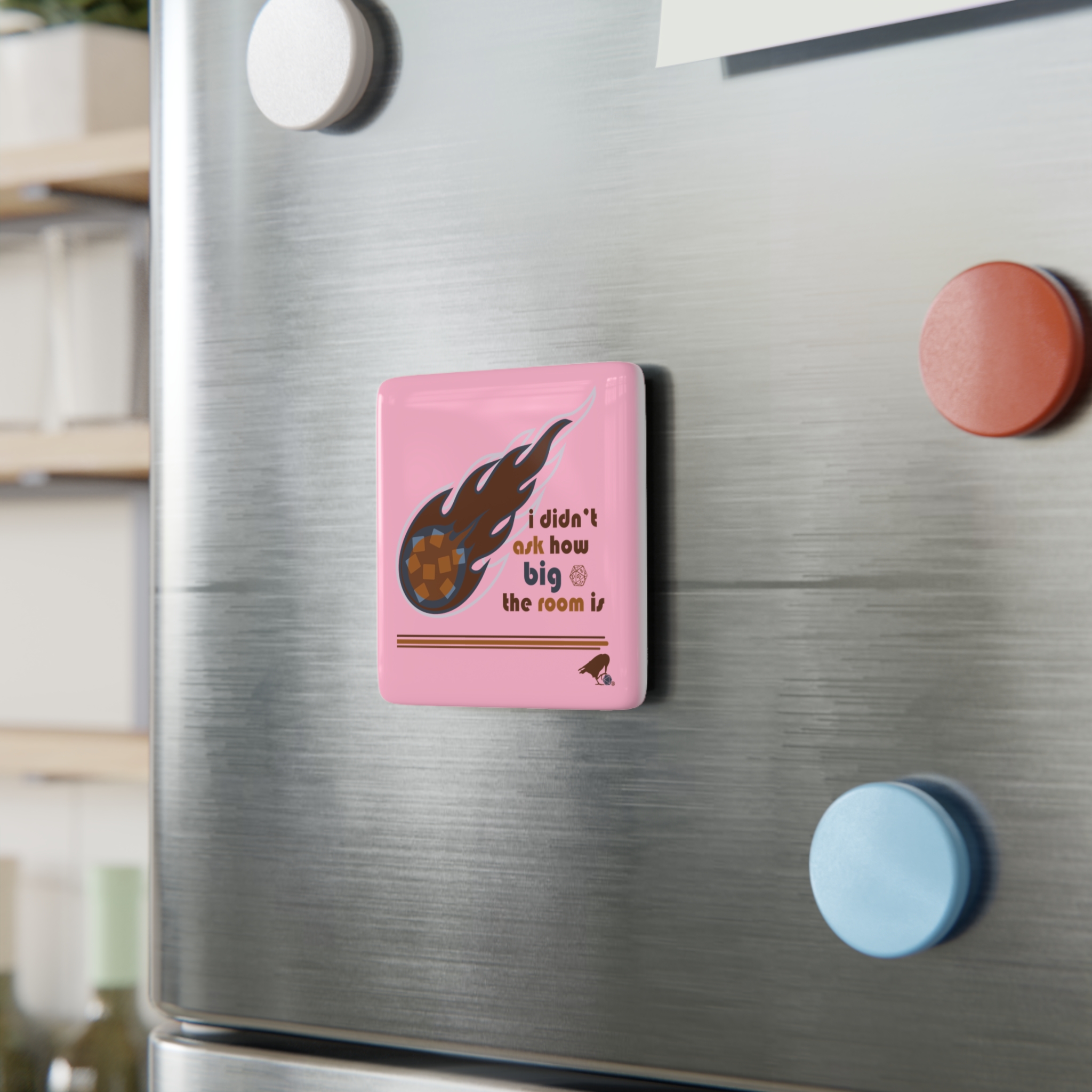 Fireball Porcelain Magnet (pink) - Image 3
