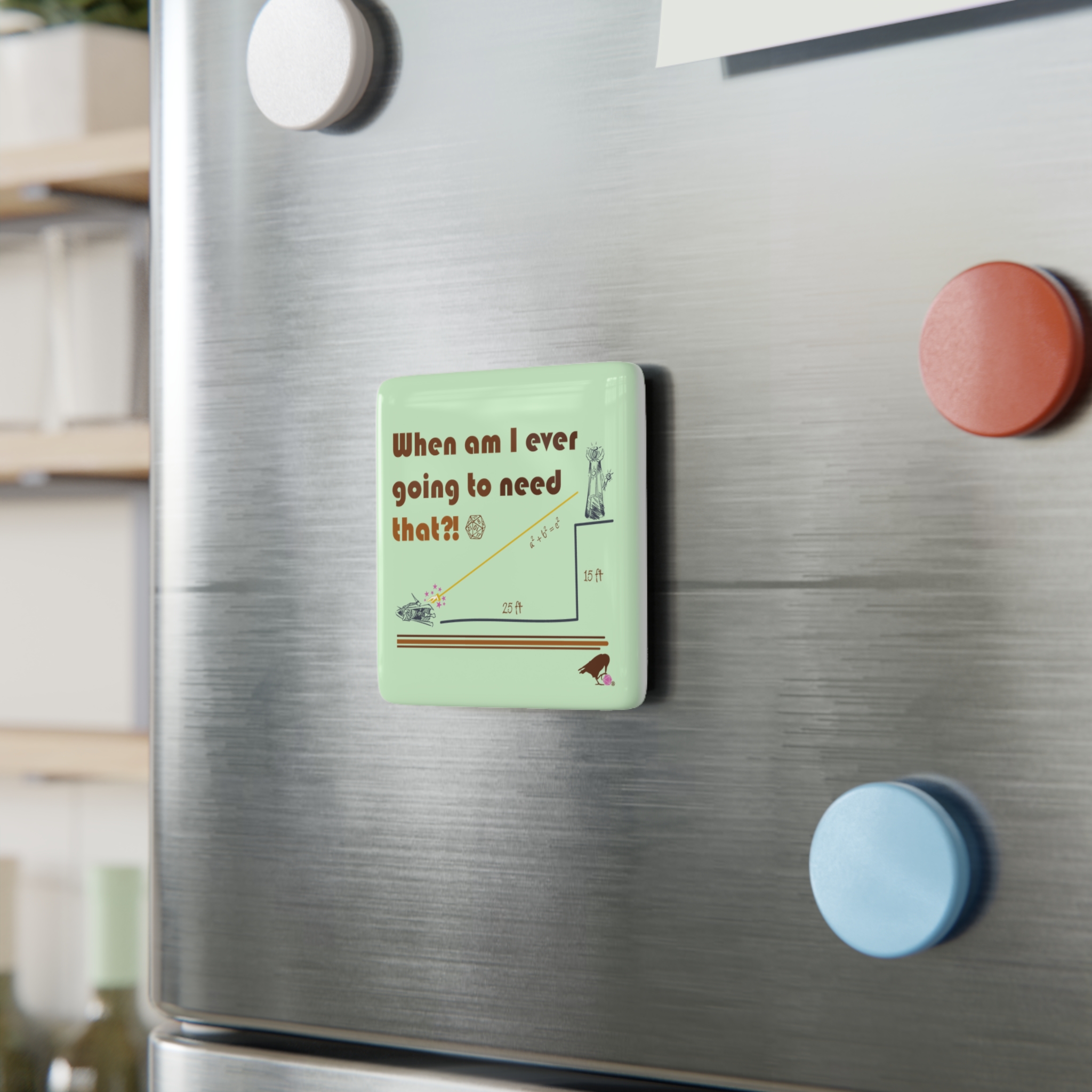 Pythagoras Porcelain Magnet (green) - Image 3